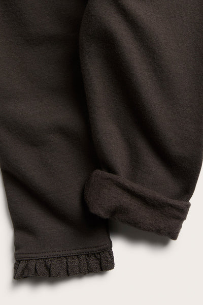 Baby brown leggings with brushed inside