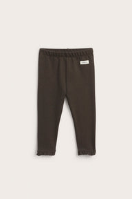 Baby brown leggings with brushed inside