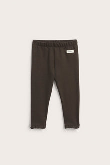 Baby brown leggings with brushed inside