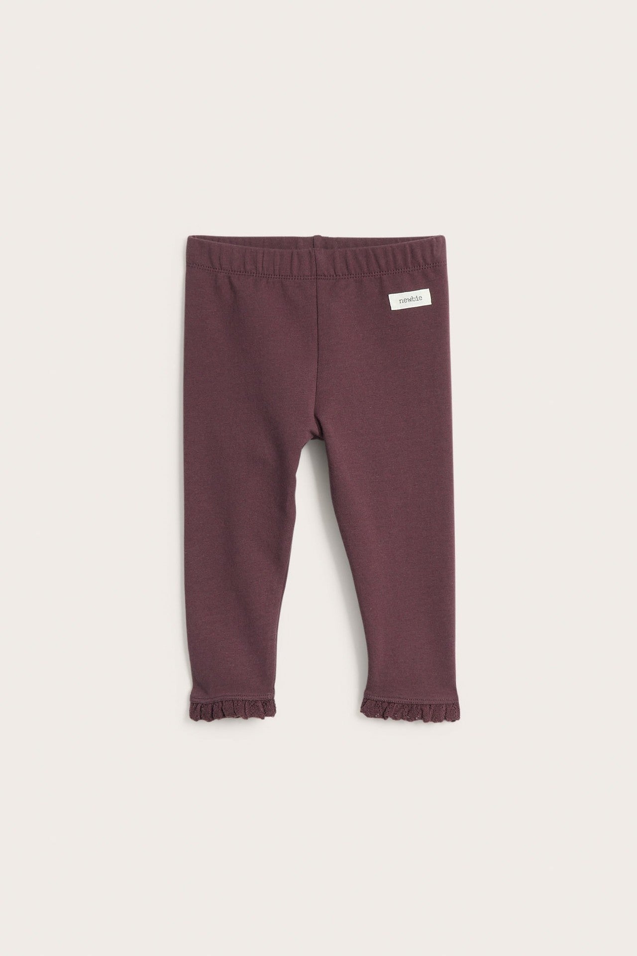 Baby burgundy lace leggings
