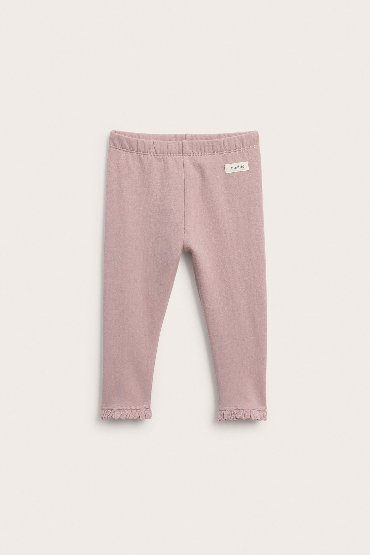 Baby pink leggings with brushed inside