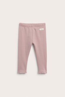 Baby pink leggings with brushed inside