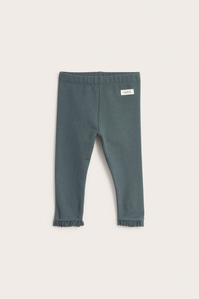 Baby green leggings with brushed inside