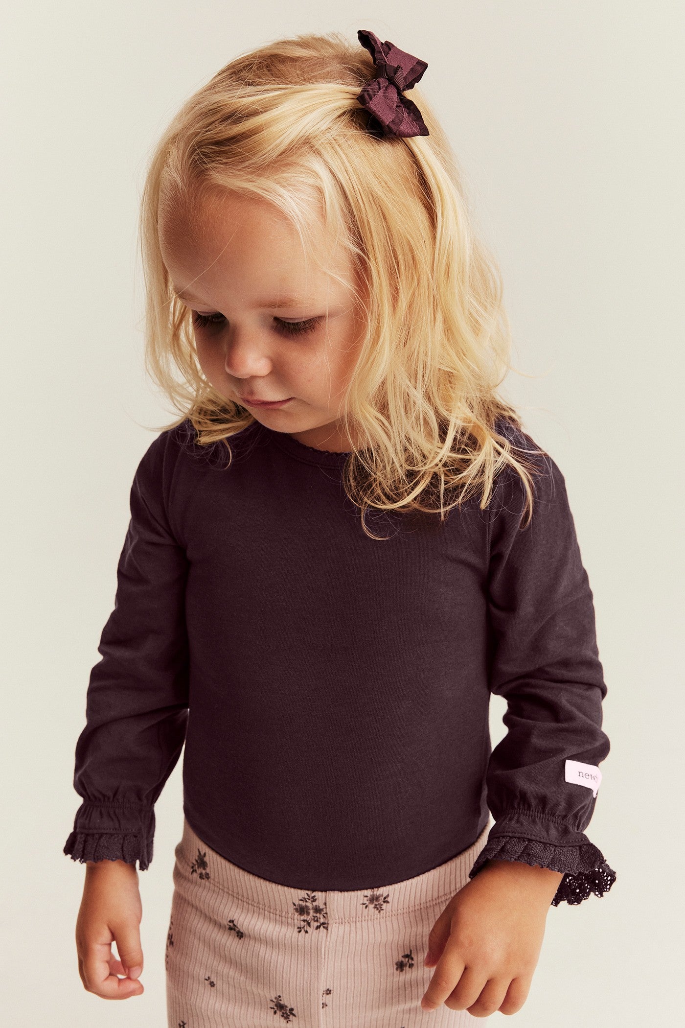 Baby purple long sleeve baby bodysuit
