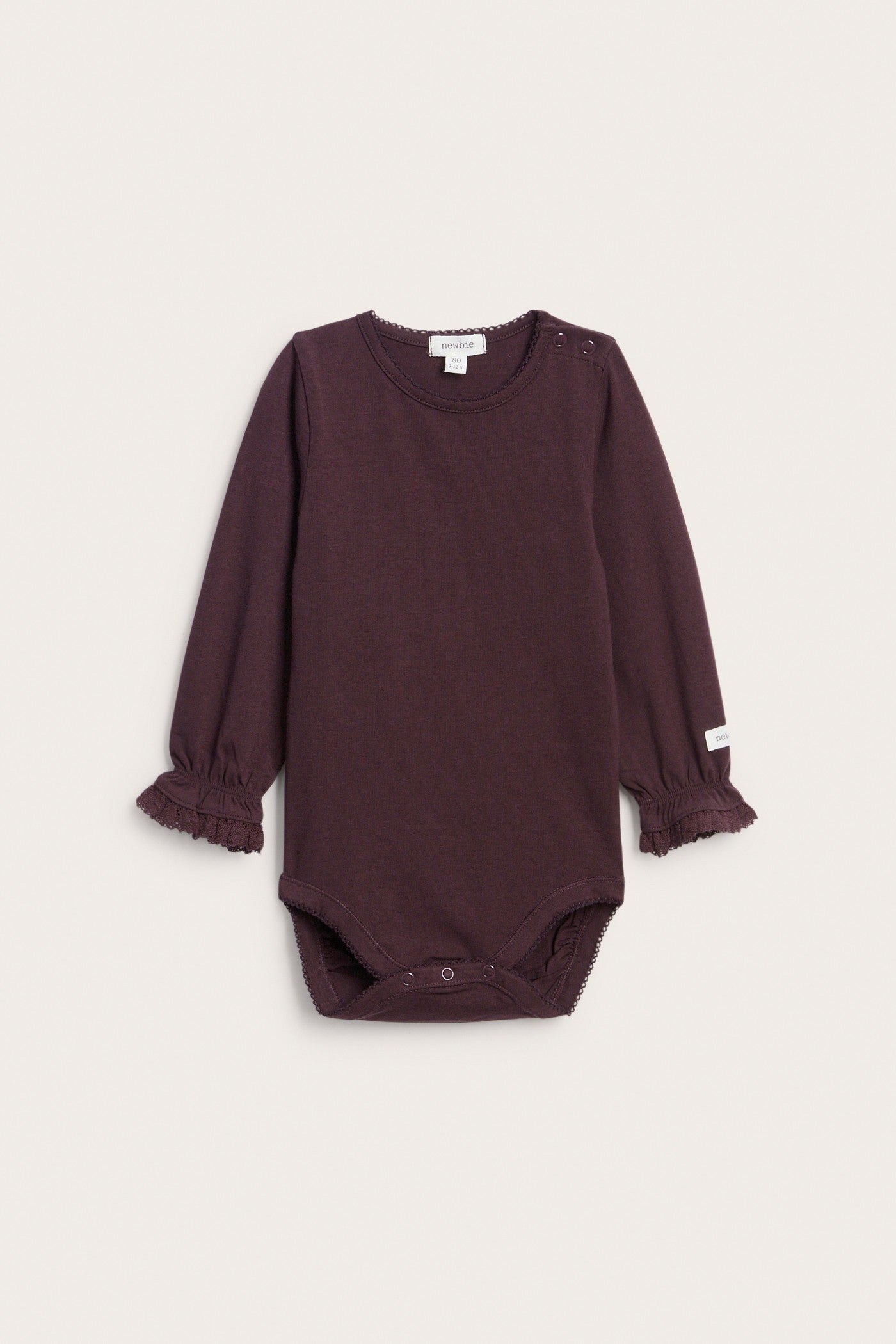 Baby purple long sleeve baby bodysuit