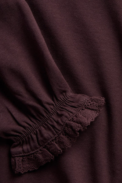 Baby & Kids purple top with lace trim