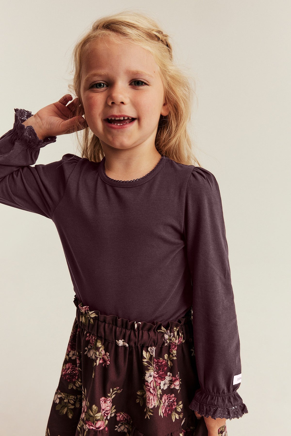 Baby & Kids purple top with lace trim