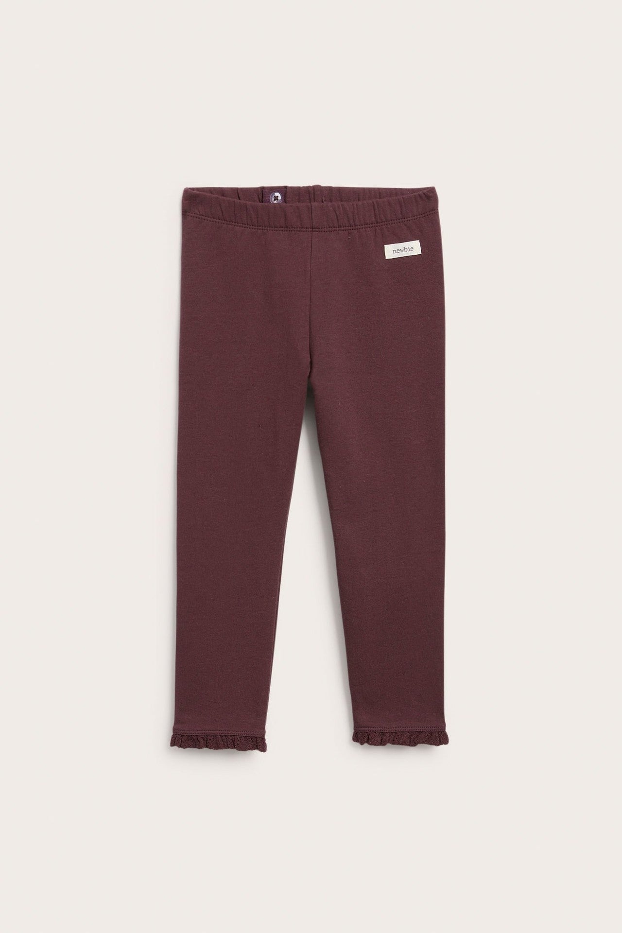 Kids burgundy leggings with brushed inside