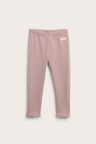 Kids pink leggings with brushed inside