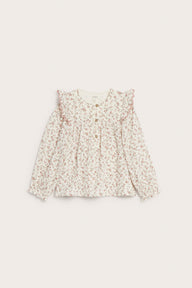 Kids ditsy floral muslin blouse