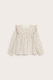Kids ditsy floral muslin blouse