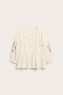 Women's embroidered peplum blouse