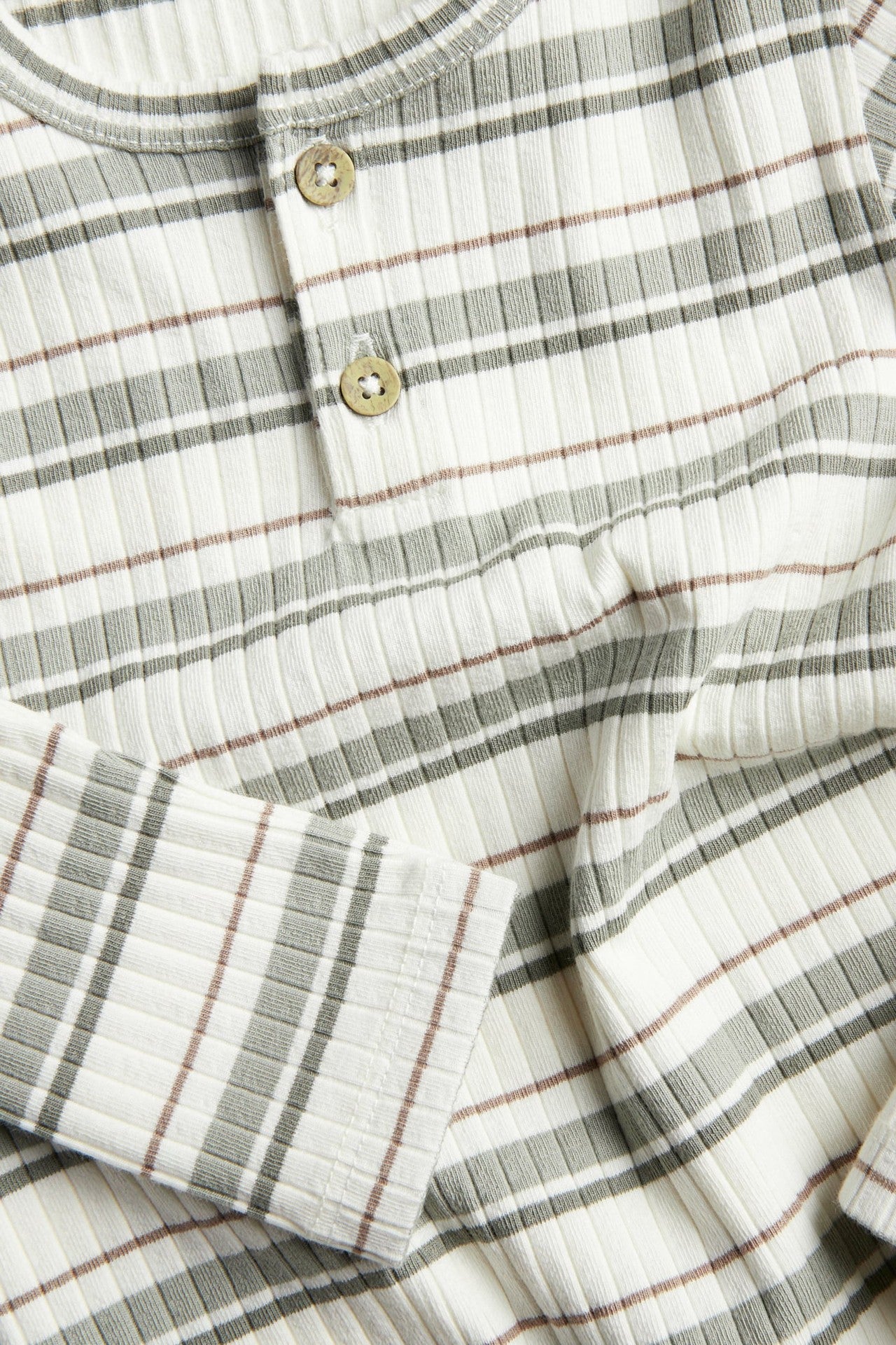 Baby striped long-sleeved bodysuit
