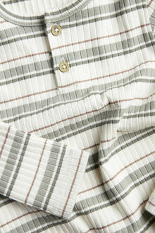 Baby striped long-sleeved bodysuit