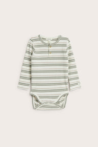 Baby striped long-sleeved bodysuit