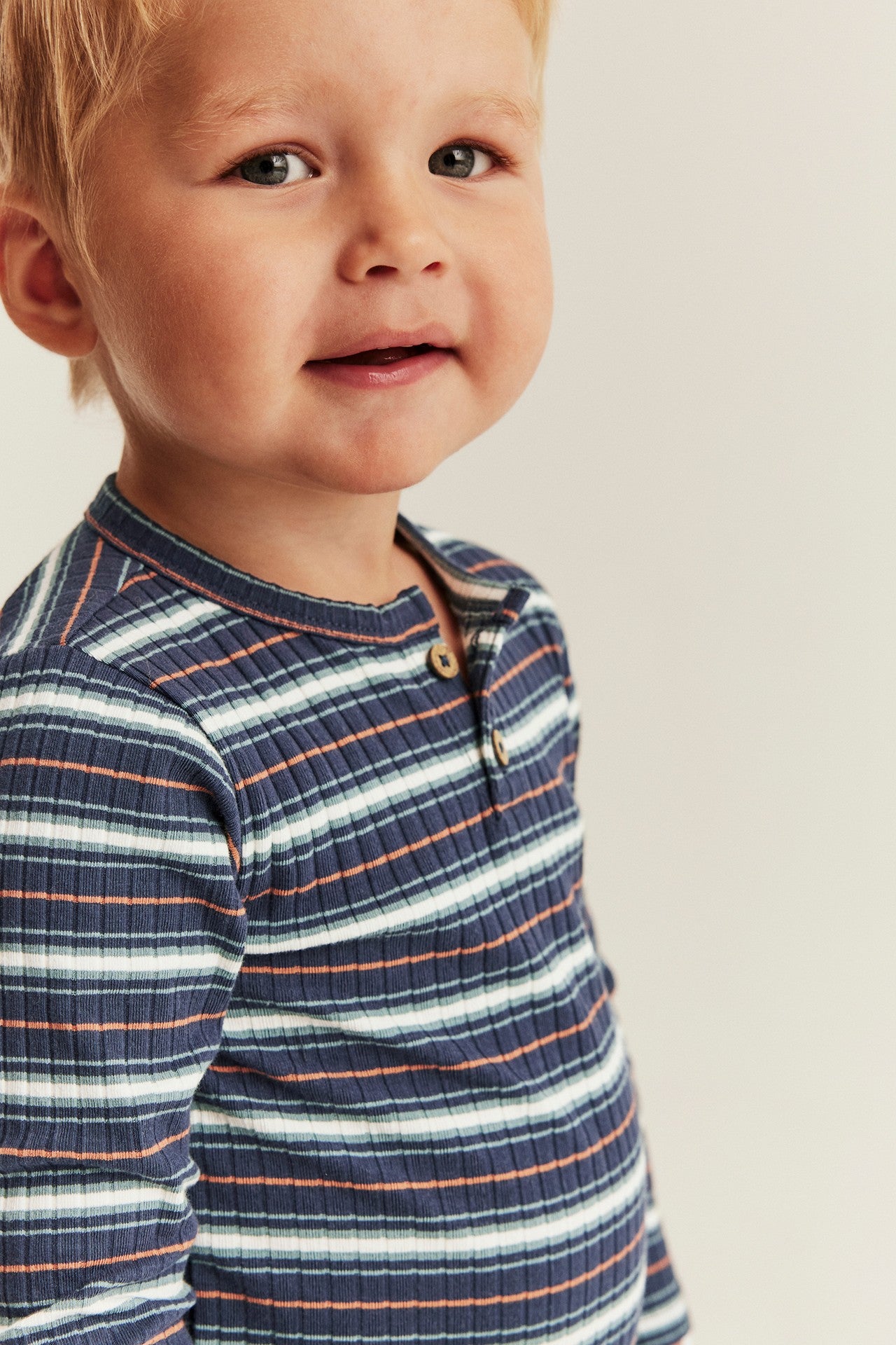 Baby striped long sleeve bodysuit