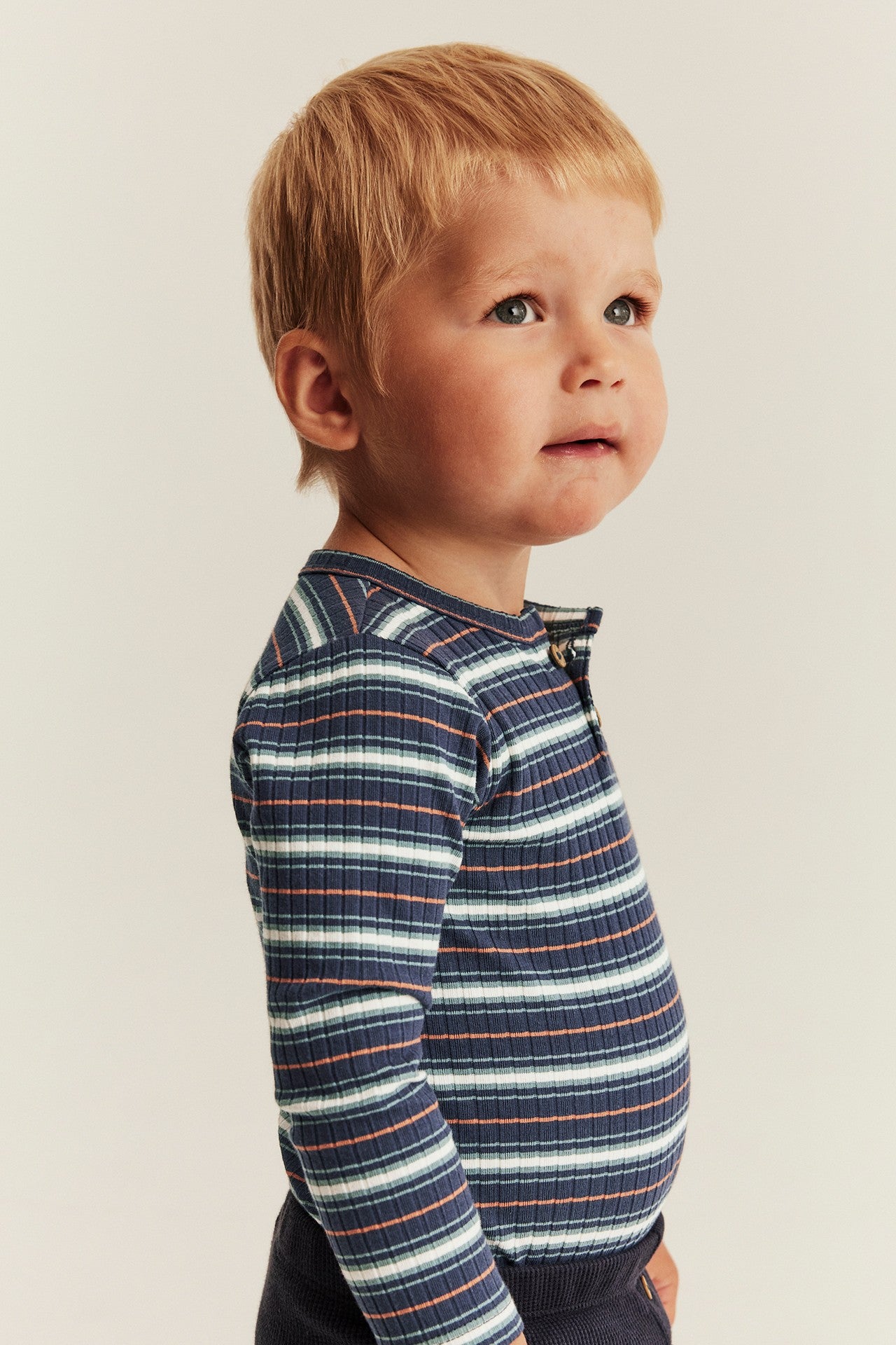 Baby striped long sleeve bodysuit