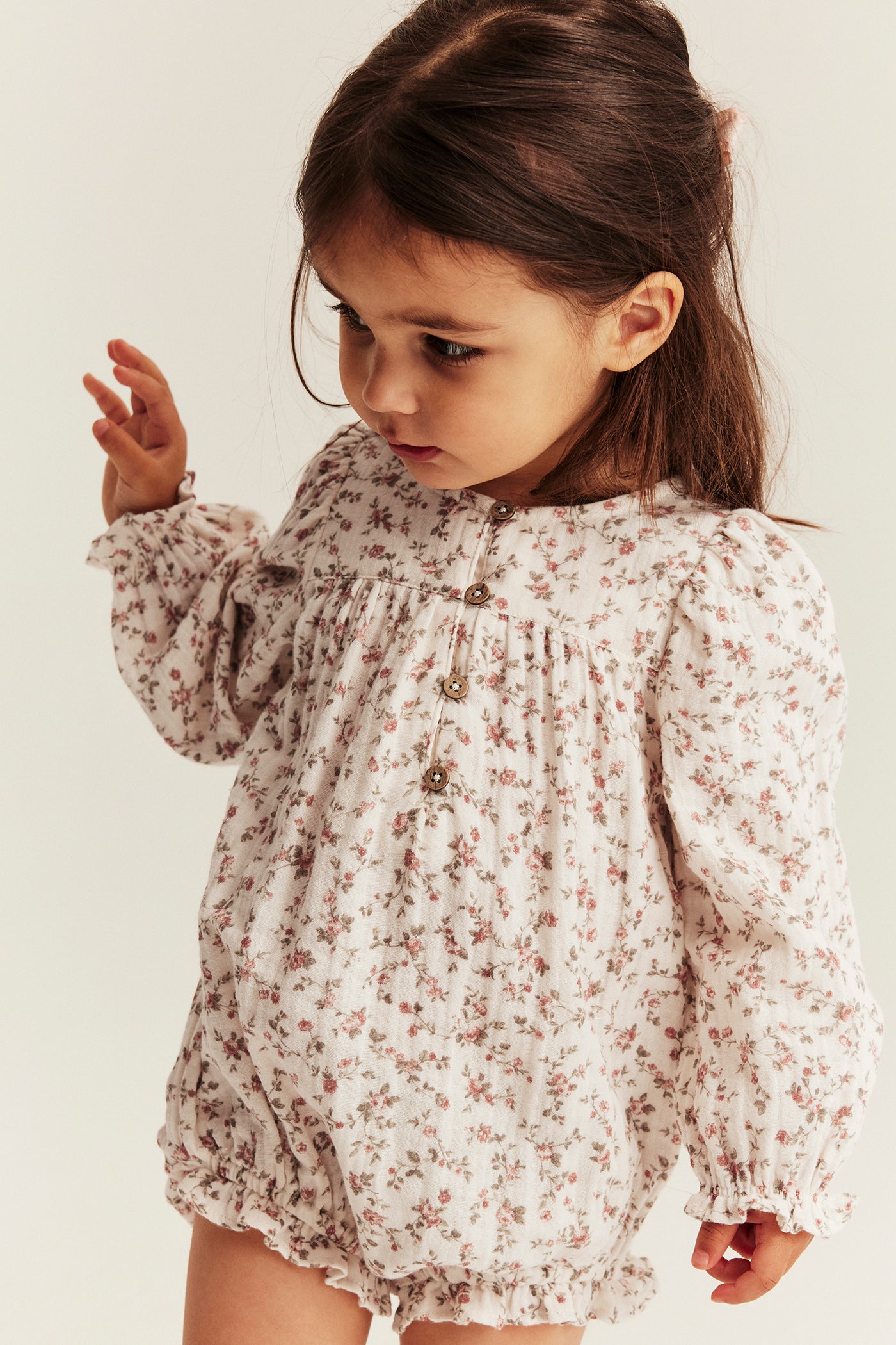 Baby floral muslin bodysuit