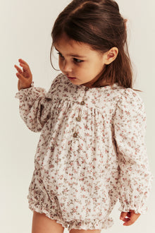 Baby floral muslin bodysuit
