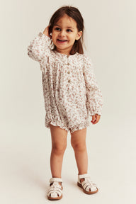 Baby floral muslin bodysuit