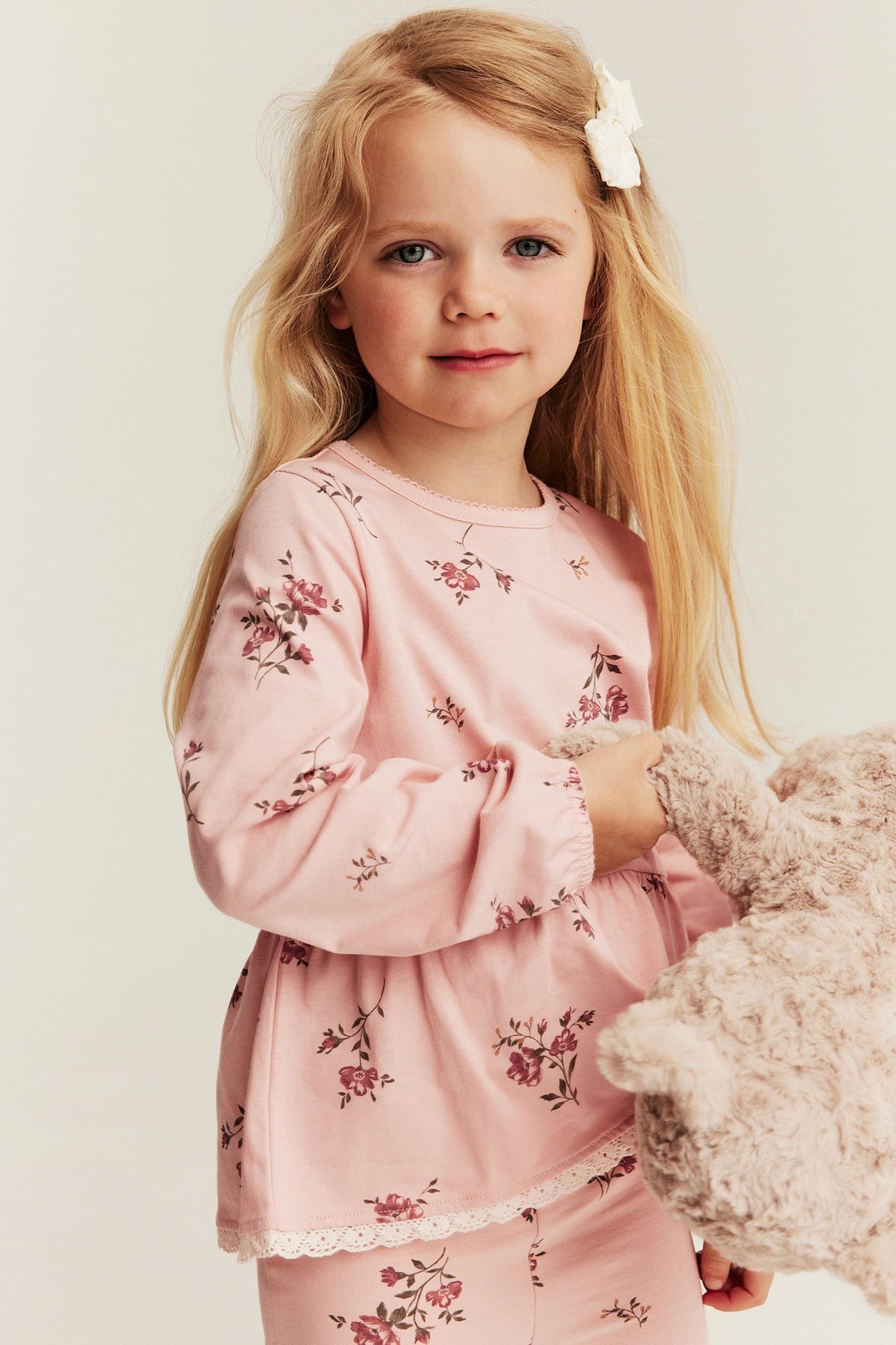 Baby & kids pink floral peplum top