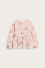 Baby & kids pink floral peplum top