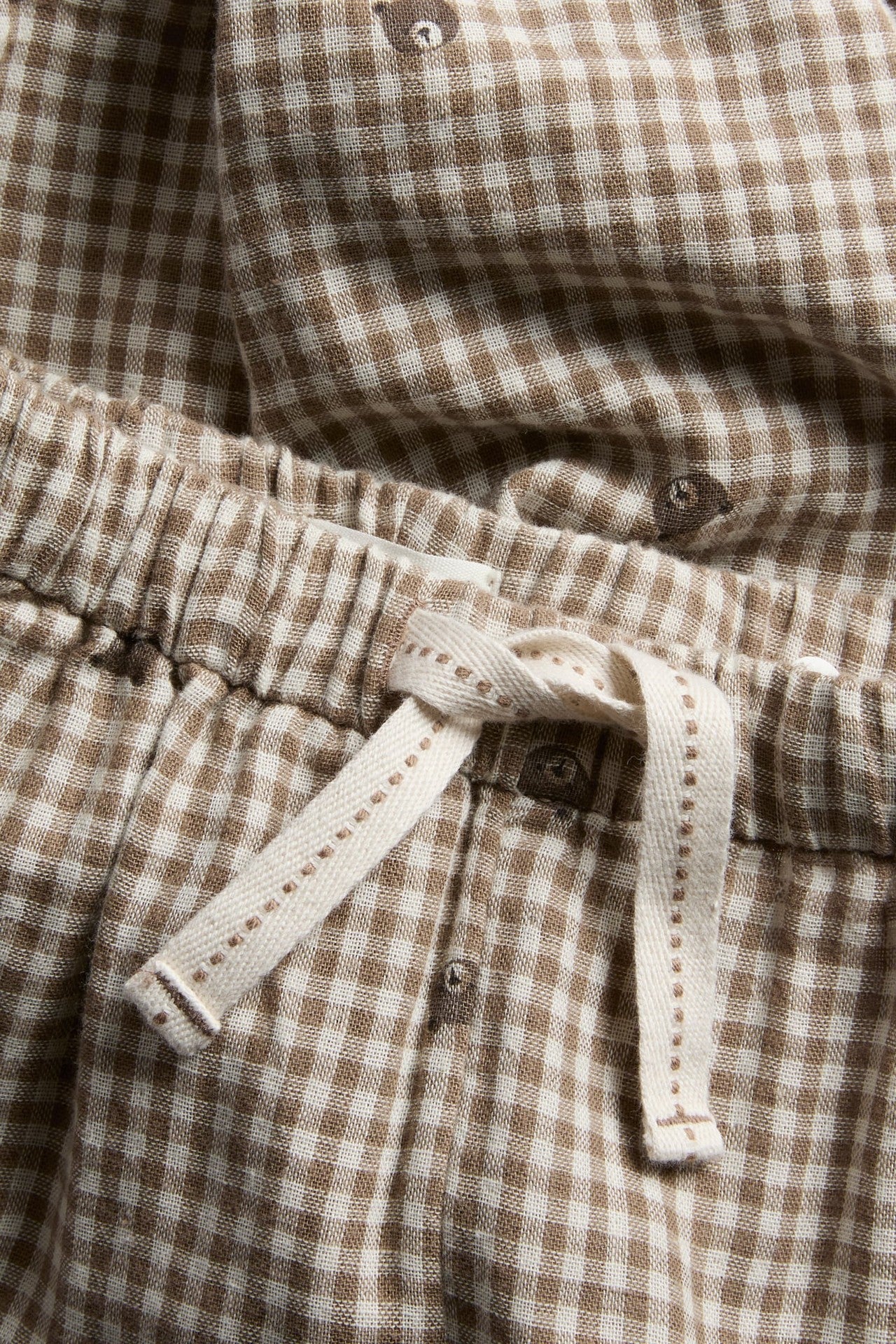 Baby brown checked trousers