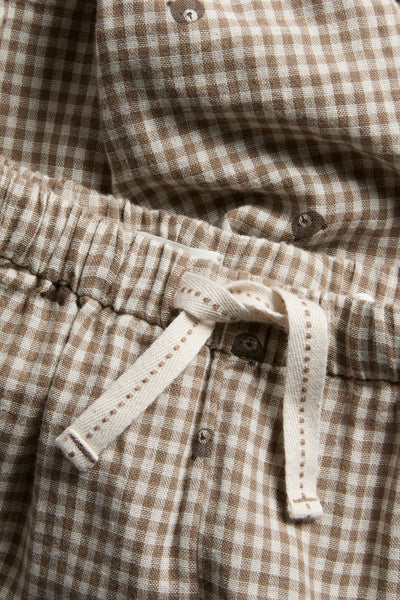 Baby brown checked trousers
