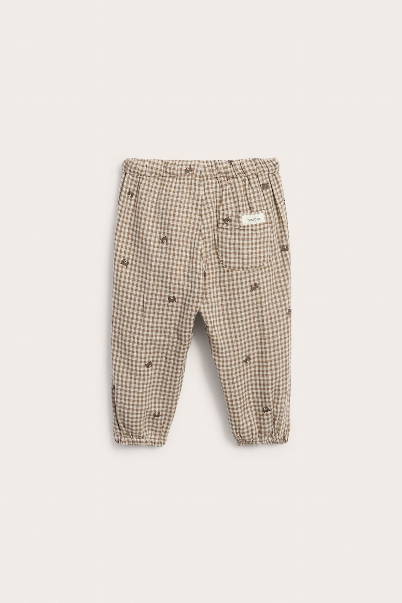 Baby brown checked trousers