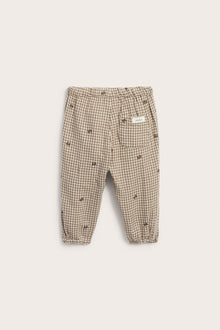 Baby brown checked trousers