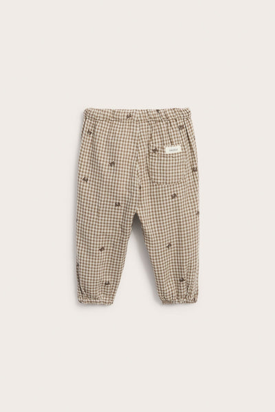 Baby brown checked trousers