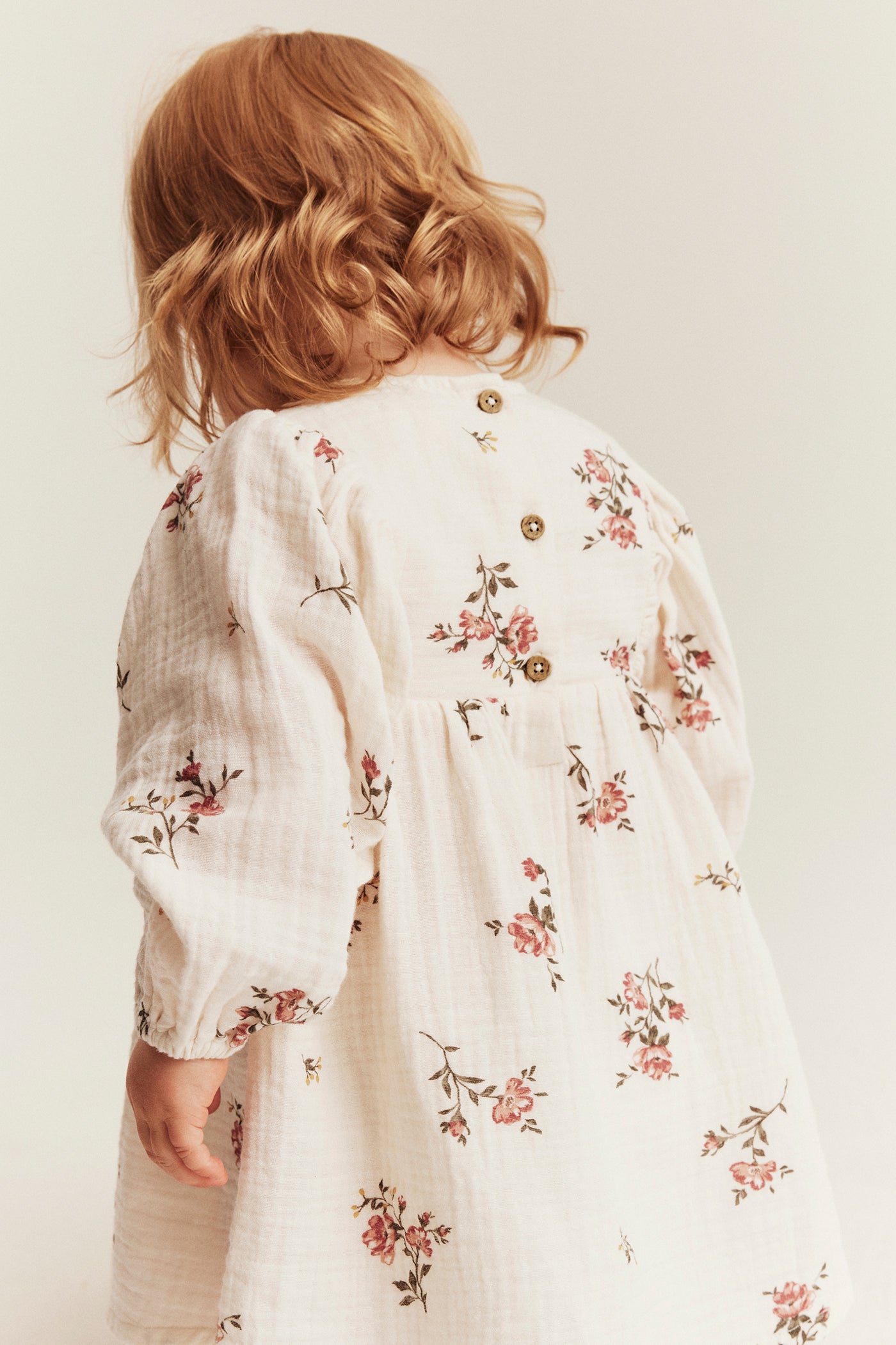 Baby floral muslin dress