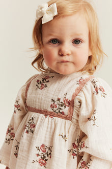 Baby floral muslin dress