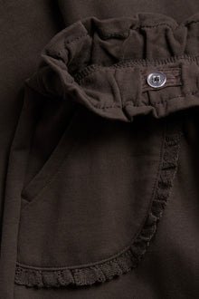 Kids brown joggers with lace details