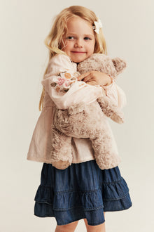 Kids blouse with floral embroidery