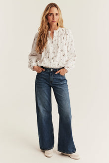 Women’s white floral blouse