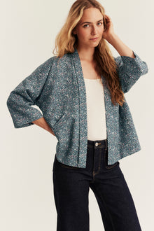 Women’s short floral kimono