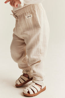 Baby beige woven trousers
