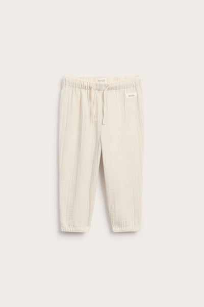 Baby beige woven trousers
