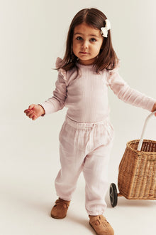 Baby pink woven trousers