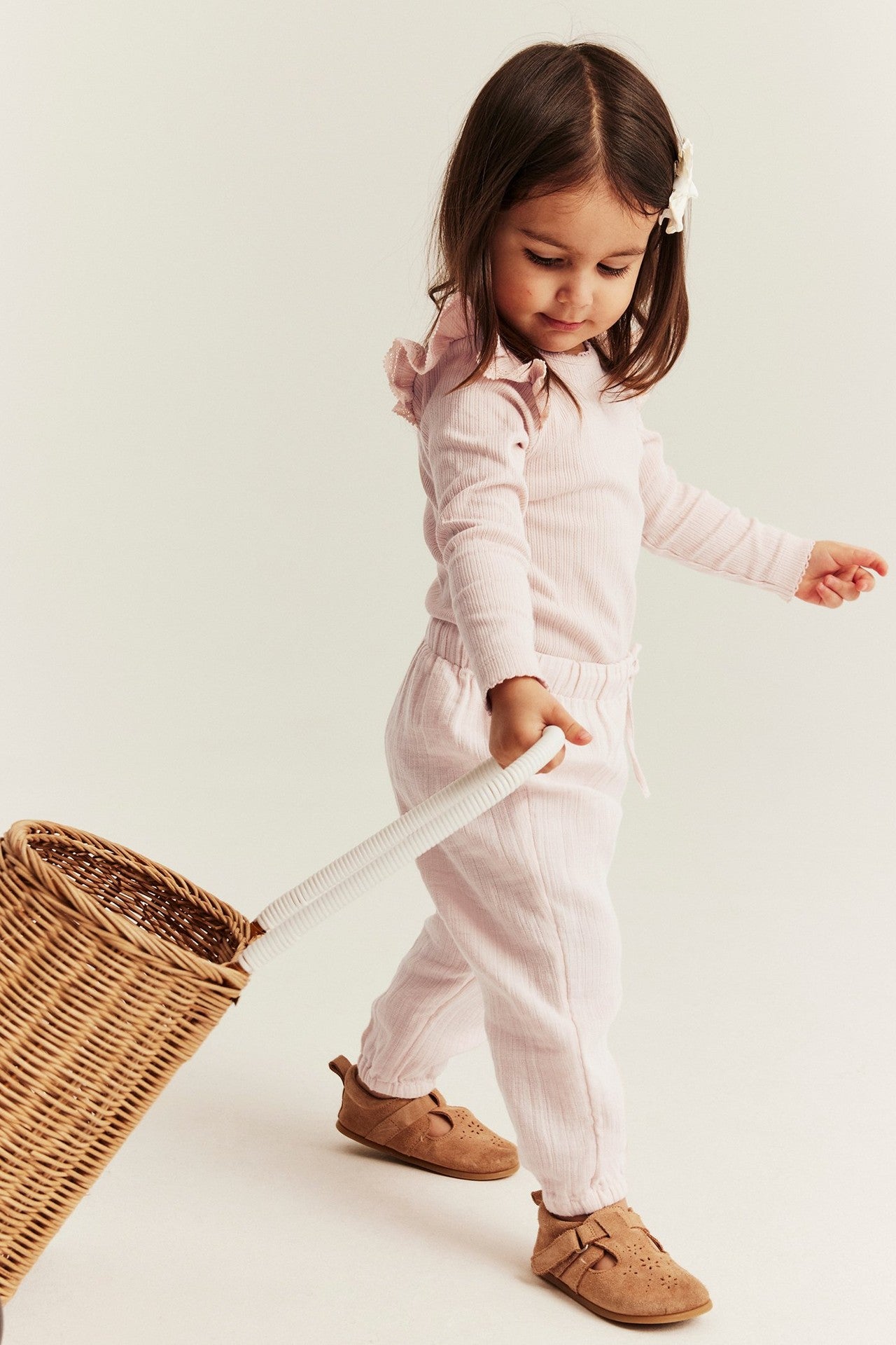 Baby pink woven trousers