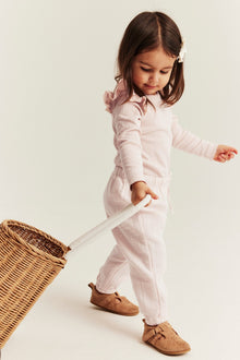 Baby pink woven trousers