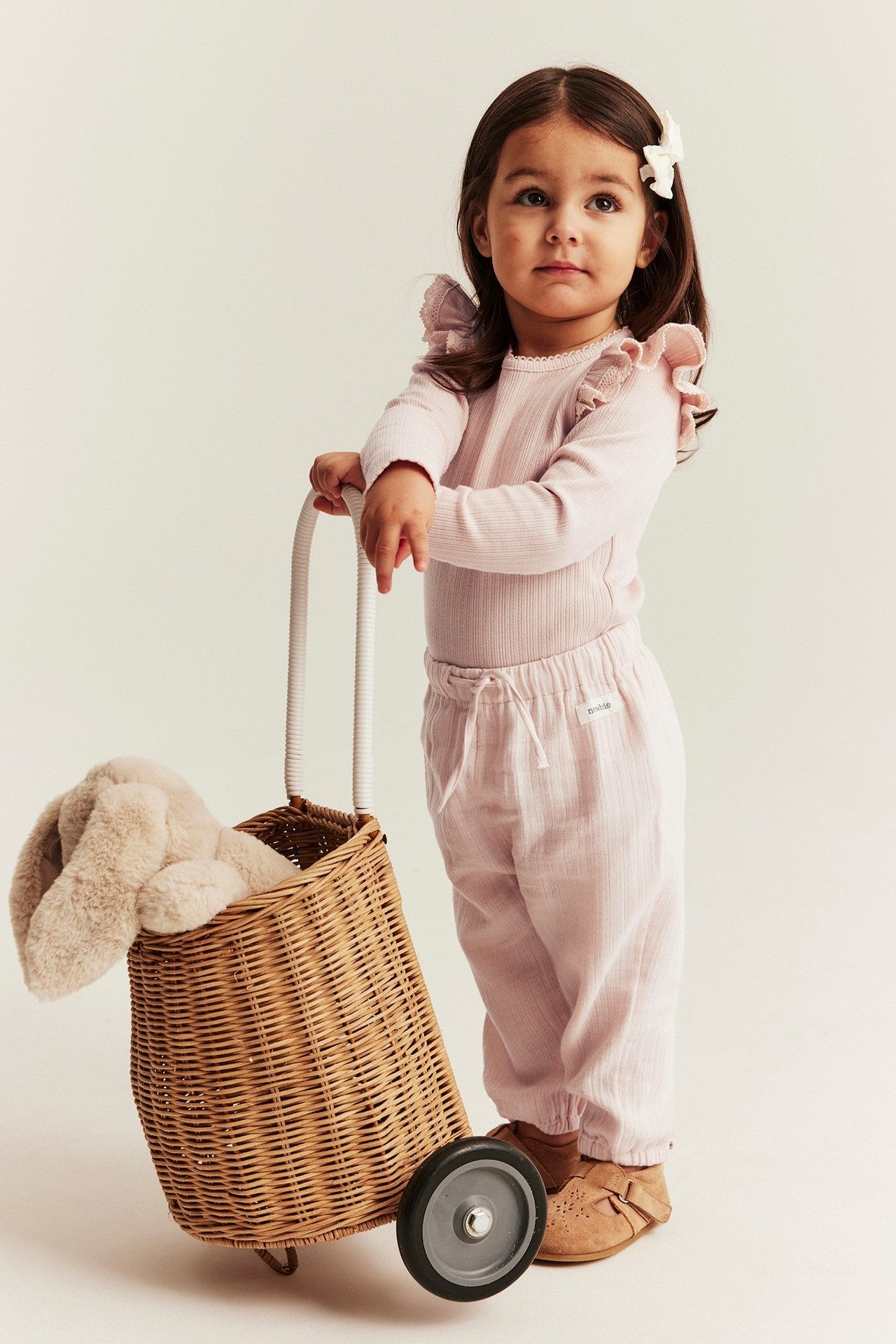 Baby pink woven trousers