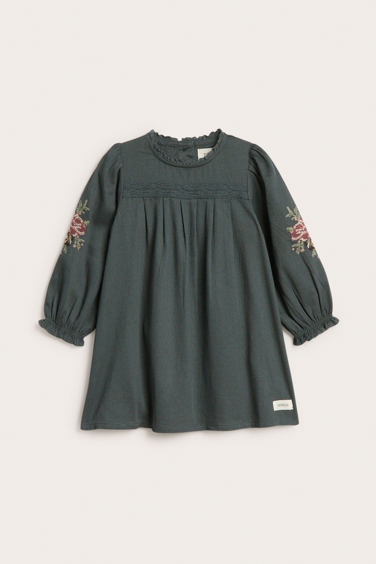Baby green embroidered dress