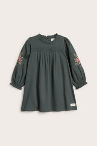 Baby green embroidered dress