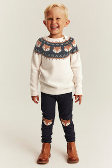 Baby & Kids white wool knit jumper