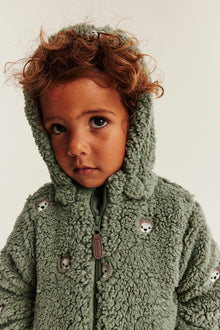 Kids pile jacket with teddy bears