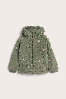 Kids pile jacket with teddy bears
