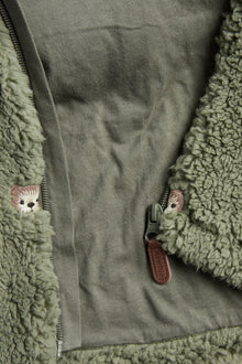 Baby pile jacket with teddy bears