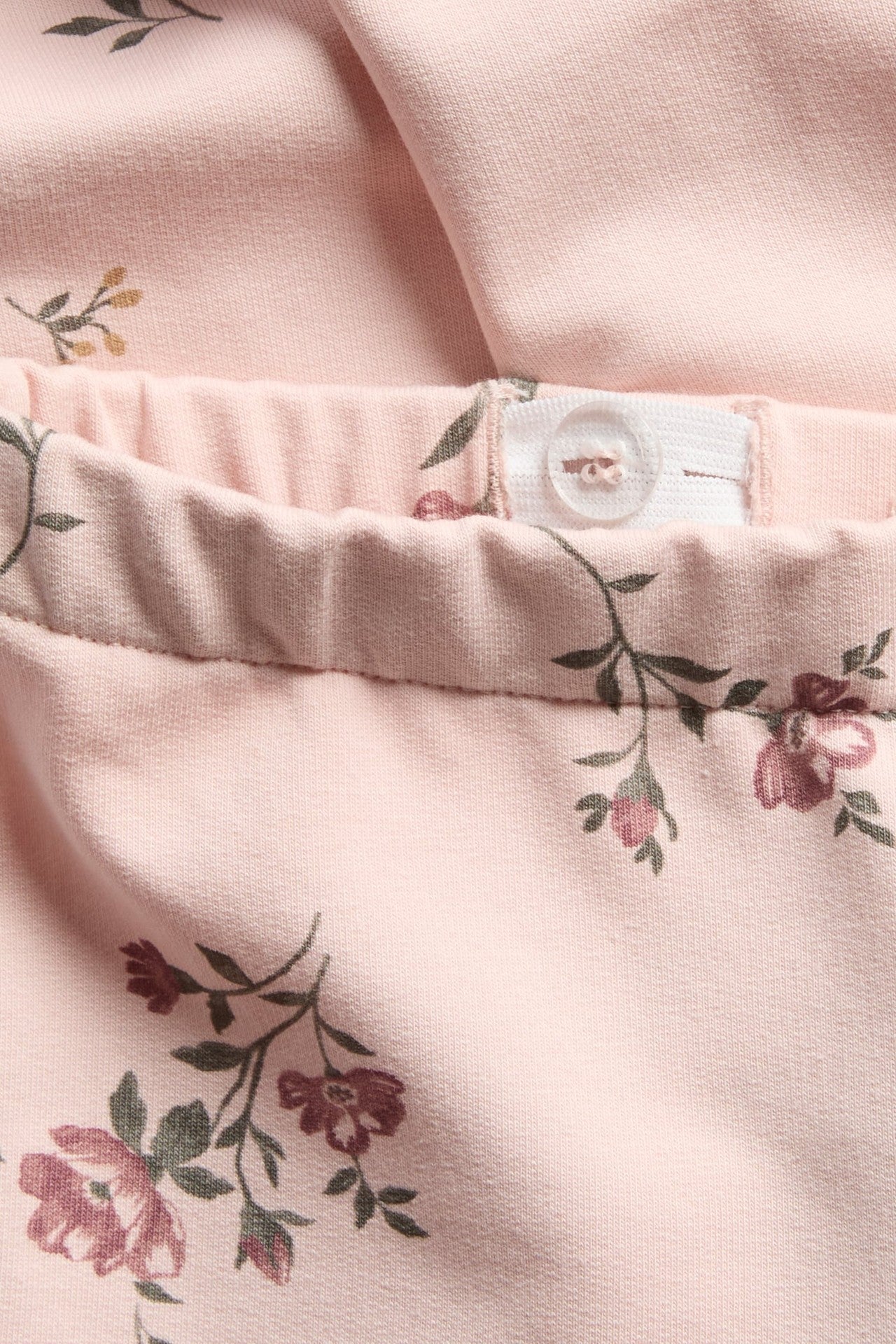 Kids pink floral jersey trousers